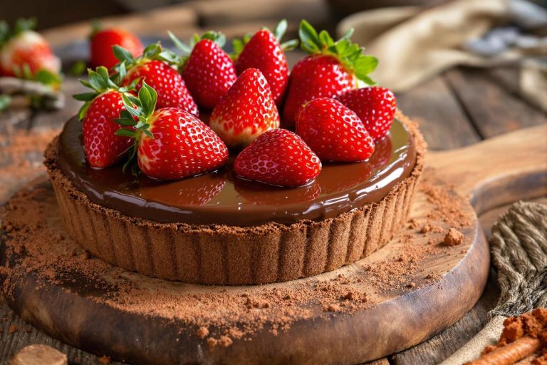 Tarte au chocolat et fraises : le choix des amateurs de desserts gourmands.jpg