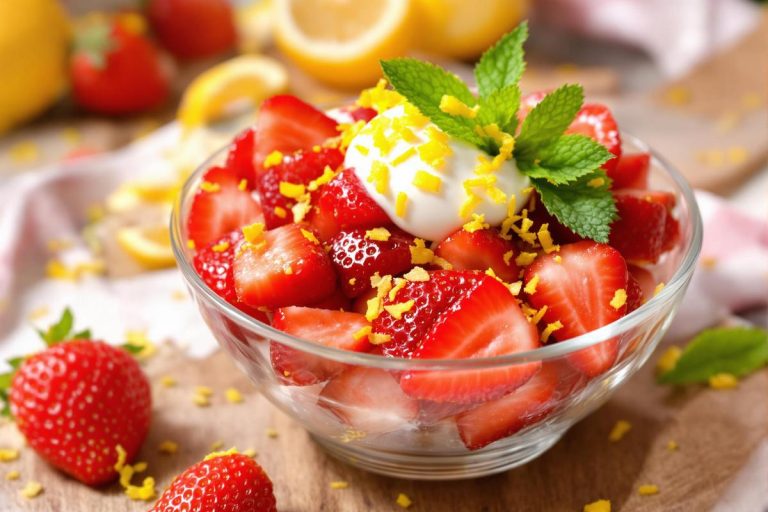 Un dessert frais et léger avec des fruits de saison : Cyril Lignac partage sa recette facile de salade de fraises à la fleur d'oranger et sa crème légère !.jpg