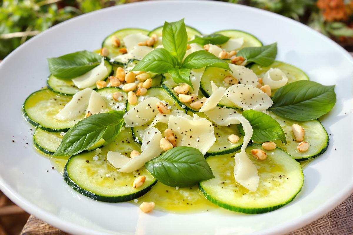 C'est la deuxième fois que je fais ce carpaccio de courgettes cette semaine tellement la recette est succulente !.jpg