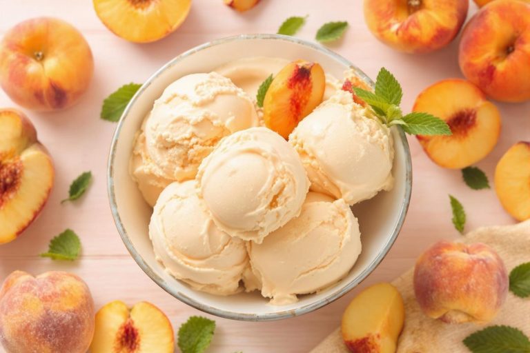 Glace légère à la pêche sans sorbetière : recette facile et rafraîchissante.jpg