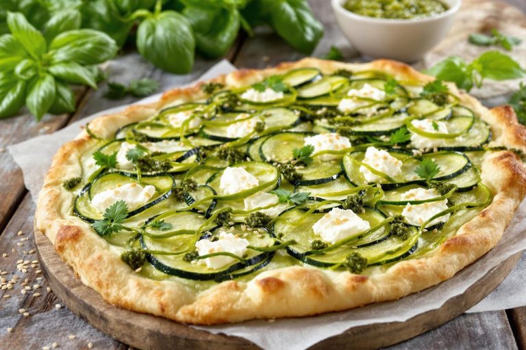 Tarte fine courgette, chèvre et pesto - Recette facile.jpg