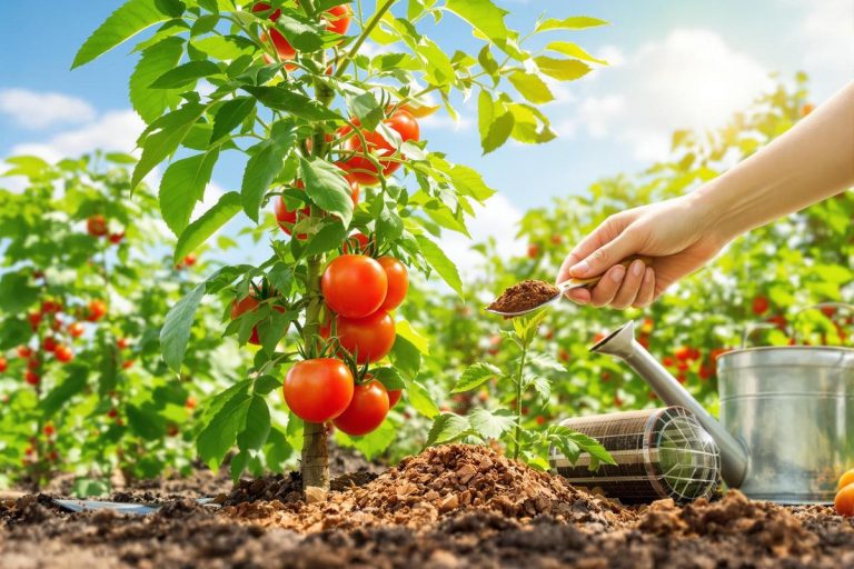 Une poignée de cendre de bois au pied des tomates serait un engrais naturel excellent selon les jardiniers des zones rurales.jpg